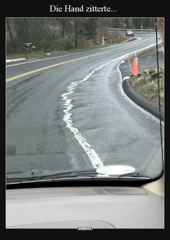 Die Hand zitterte