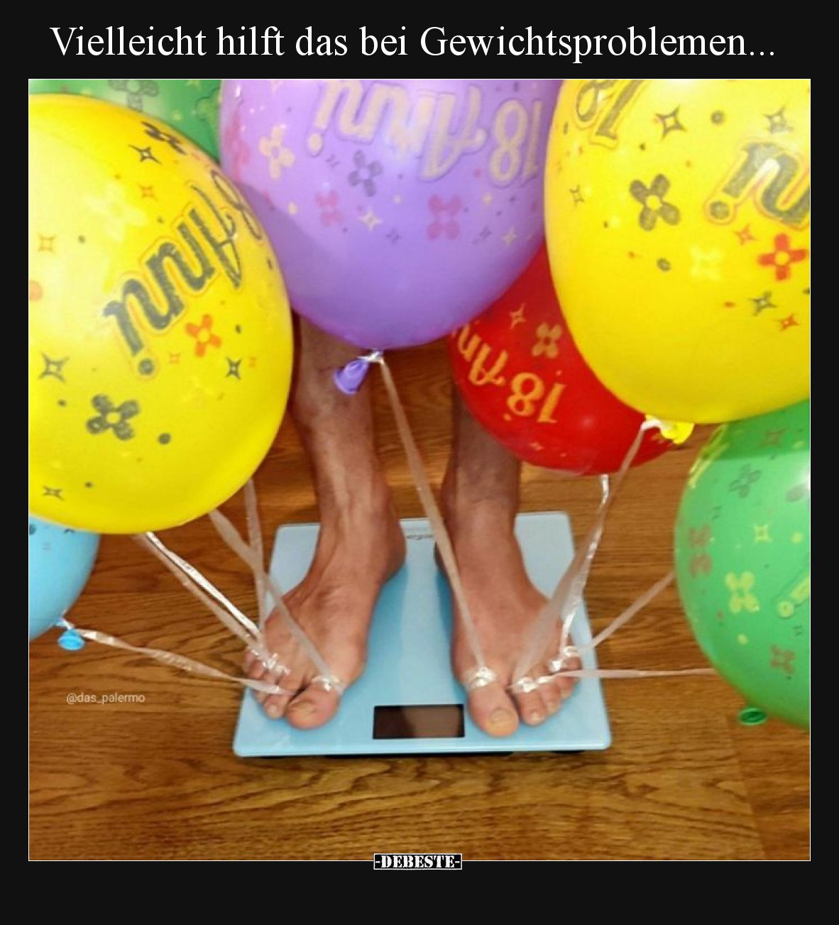 Vielleicht hilft das bei Gewichtsproblemen.