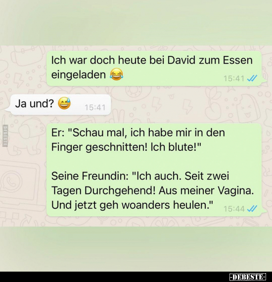 Ich war doch heute bei David zum Essen eingeladen.. - Lustige Bilder | DEBESTE.de