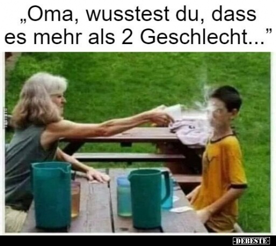 "Oma, wusstest du, dass es mehr als 2 Geschlecht...".. - Lustige Bilder | DEBESTE.de