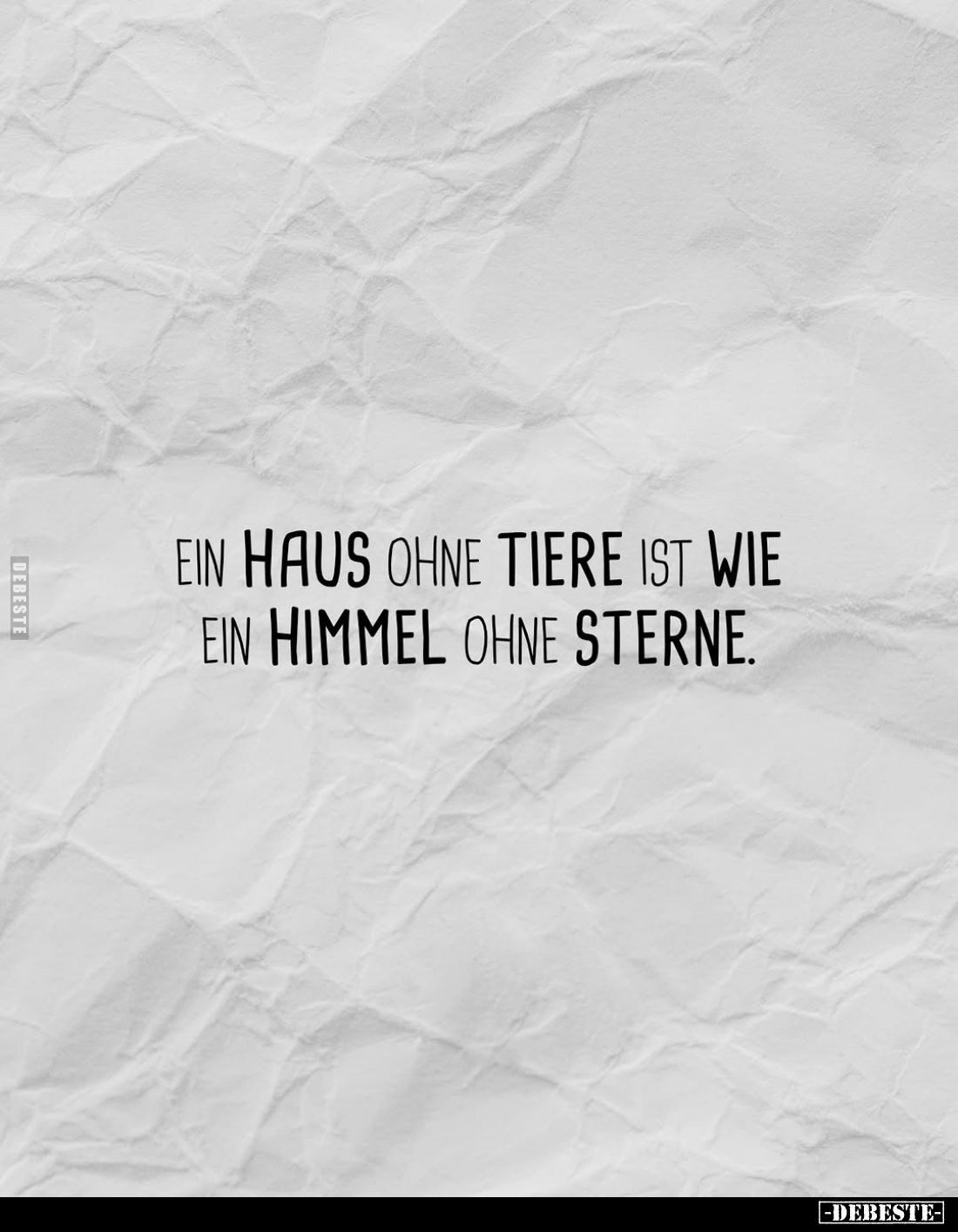 Ein Haus ohne Tiere ist wie ein Himmel ohne Sterne.. - Lustige Bilder | DEBESTE.de