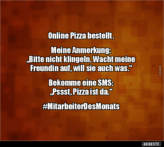 Online Pizza bestellt. Meine Anmerkung: "Bitte nicht.." - Lustige Bilder | DEBESTE.de