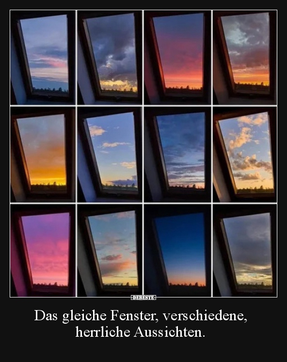 Das gleiche Fenster, verschiedene, herrliche Aussichten... - Lustige Bilder | DEBESTE.de