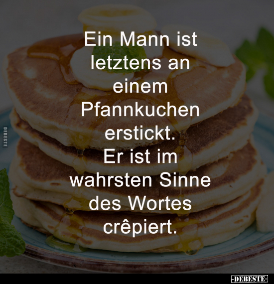 Mann, Pfannkuchen