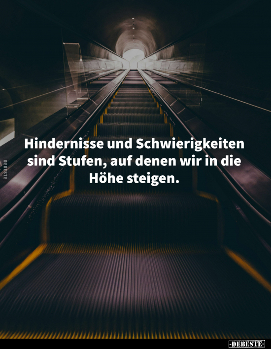 Hindernisse und Schwierigkeiten sind Stufen.. - Lustige Bilder | DEBESTE.de