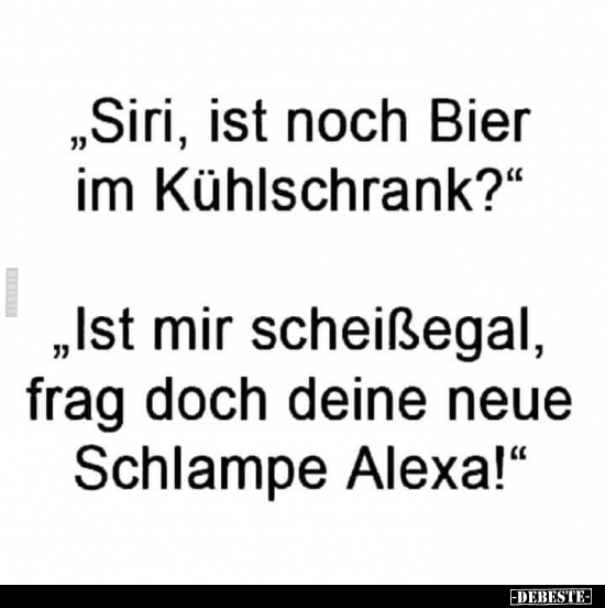 "Siri, ist noch Bier im Kühlschrank?"... - Lustige Bilder | DEBESTE.de