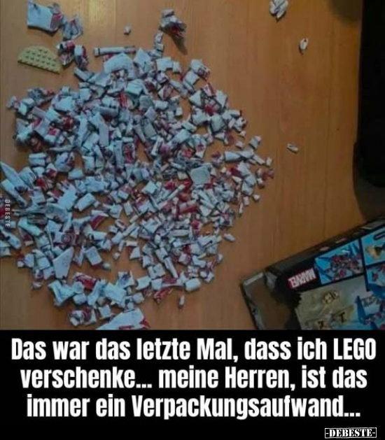 Das war das letzte Mal, dass ich LEGO verschenke.. - Lustige Bilder | DEBESTE.de