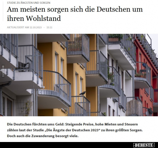 Am meisten sorgen sich die Deutschen um ihren.. - Lustige Bilder | DEBESTE.de