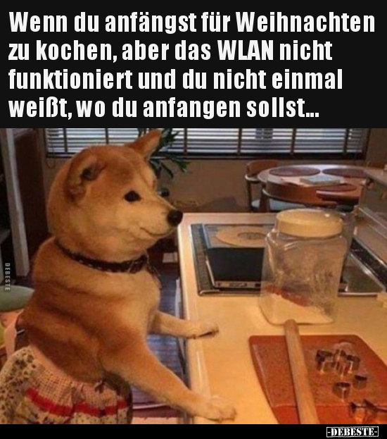 Wenn du anfängst für Weihnachten zu kochen, aber das WLAN.. - Lustige Bilder | DEBESTE.de