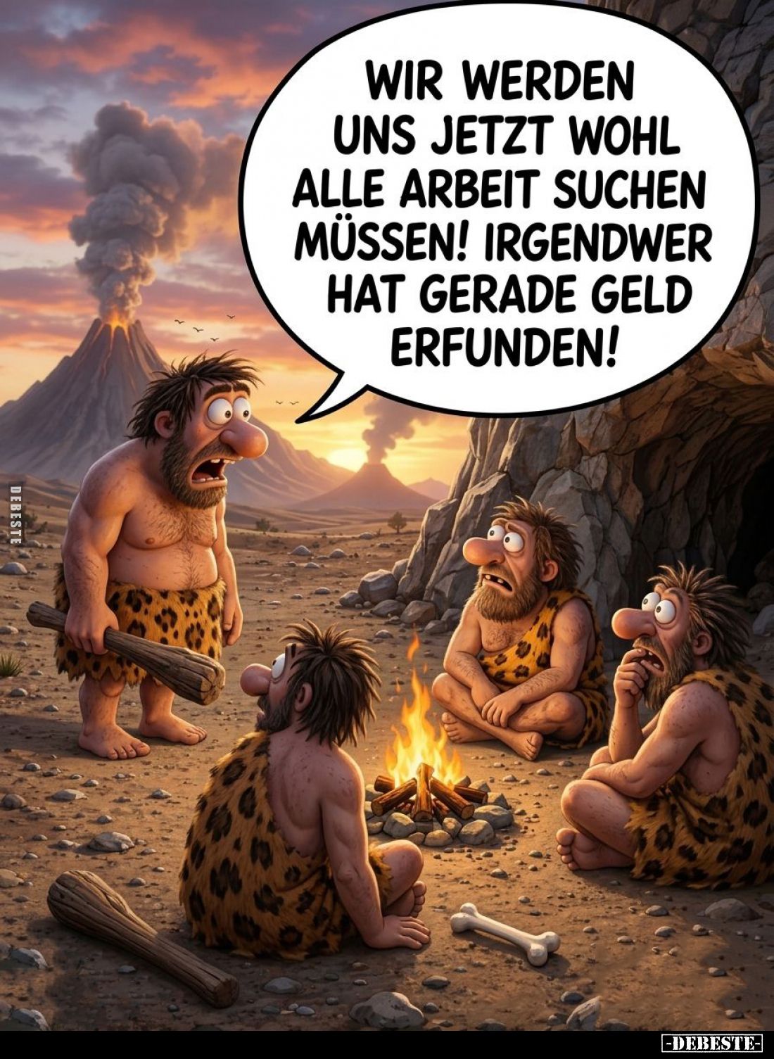 Wir werden uns jetzt wohl alle Arbeit suchen müssen!
Irgendwer hat gerade Geld erfunden!
