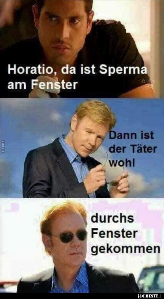 Horatio, da ist Sperma am Fenster.. - Lustige Bilder | DEBESTE.de