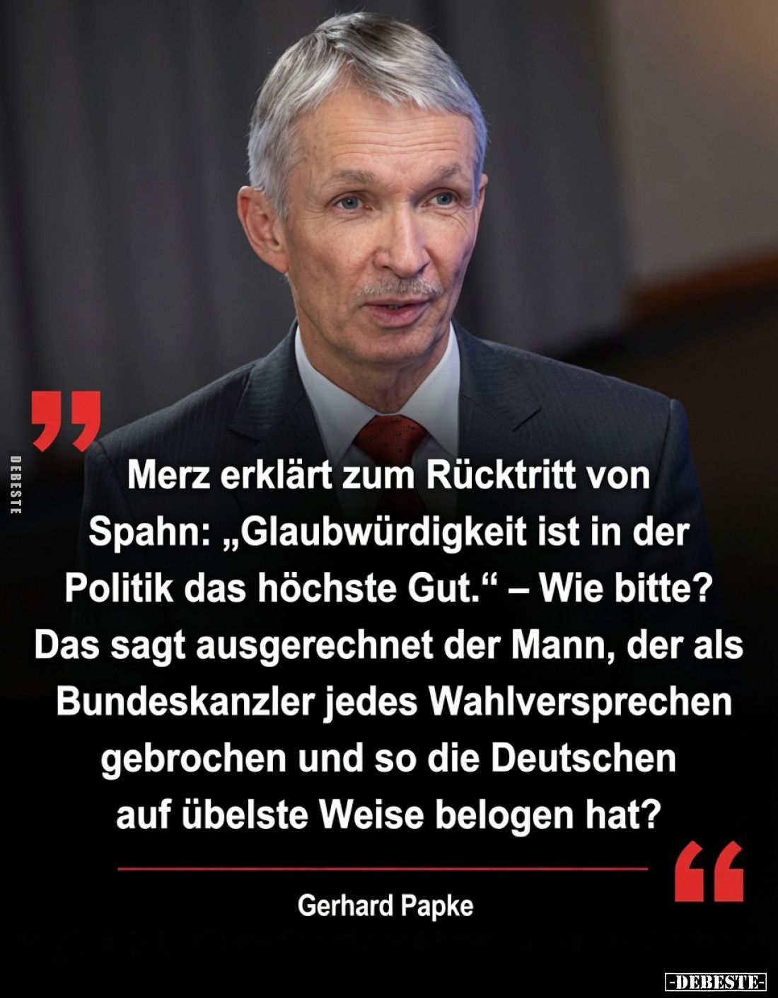 Merz erklärt zum Rücktritt von Spahn: "Glaubwürdigkeit ist in der Politik das höchste Gut." - Wie bitte? Das sagt a...