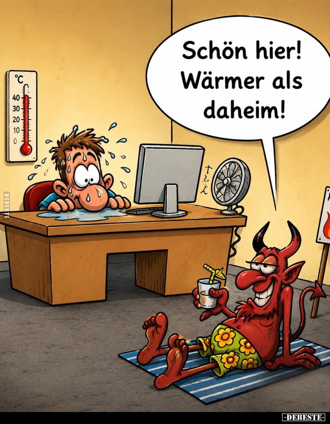 Schön hier! Wärmer als daheim!