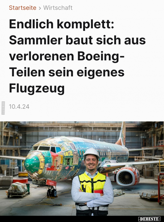 Endlich komplett: Sammler baut sich aus verlorenen Boeing-.. - Lustige Bilder | DEBESTE.de