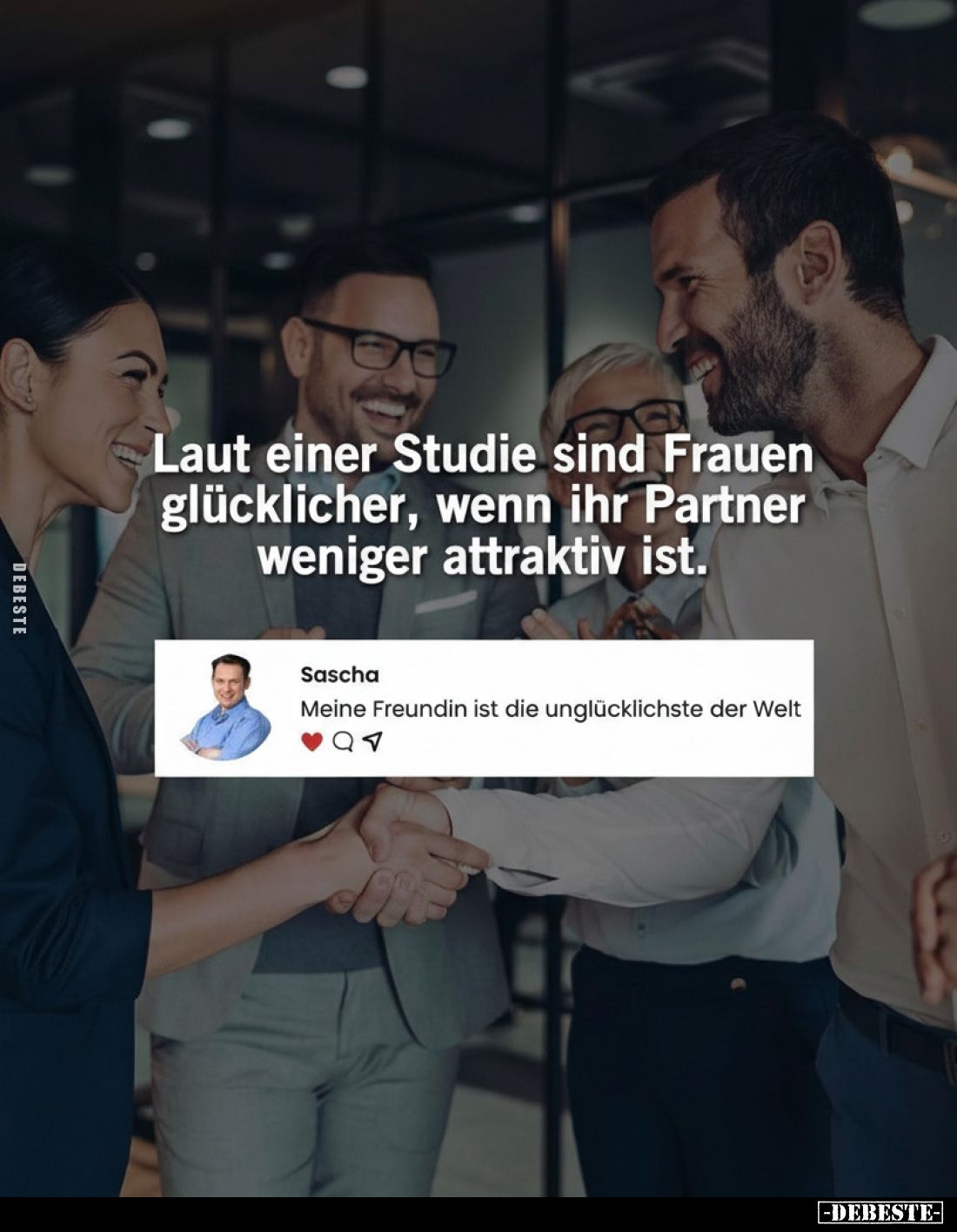Laut einer Studie sind Frauen glücklicher, wenn ihr Partner weniger attraktiv ist.
