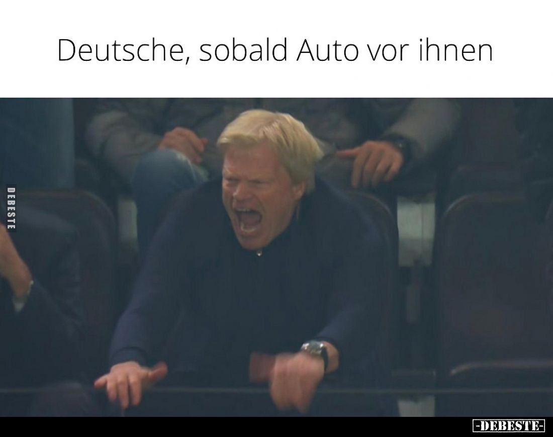 Deutsche, sobald Auto vor ihnen