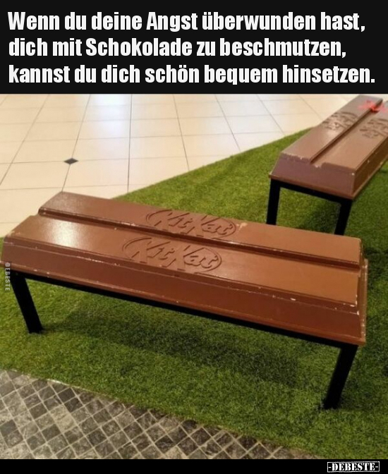 Wenn du deine Angst überwunden hast, dich mit Schokolade zu.. - Lustige Bilder | DEBESTE.de