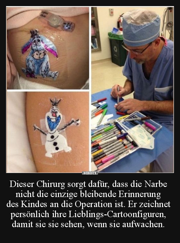 Dieser Chirurg sorgt dafür, dass die Narbe nicht die.. - Lustige Bilder | DEBESTE.de