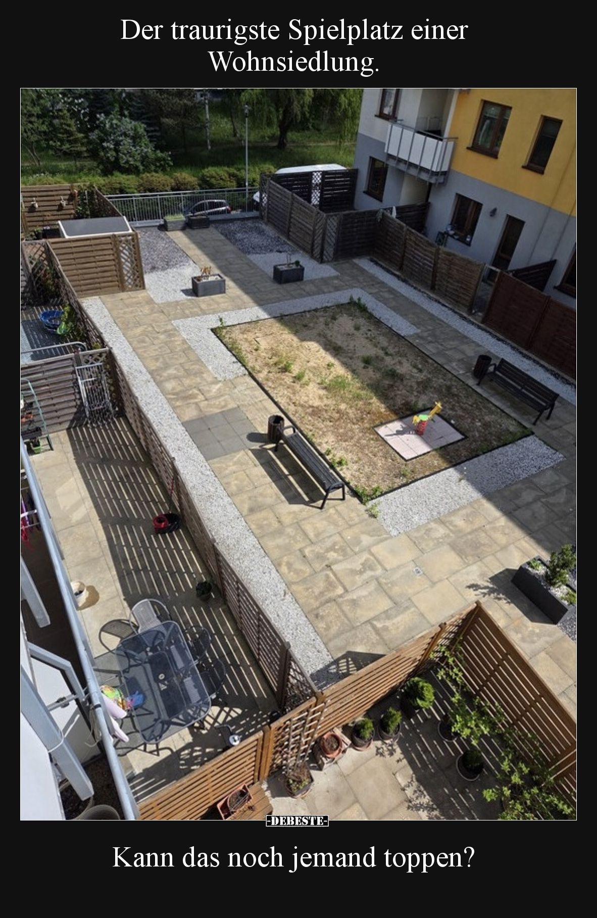 Der traurigste Spielplatz einer Wohnsiedlung... - Lustige Bilder | DEBESTE.de