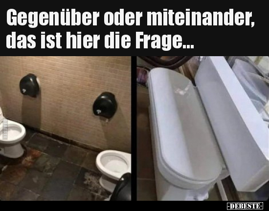 Gegenüber oder miteinander, das ist hier die Frage...