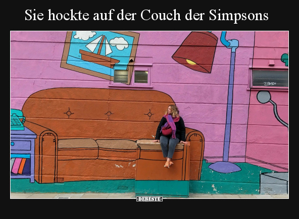 Sie hockte auf der Couch der Simpsons.. - Lustige Bilder | DEBESTE.de