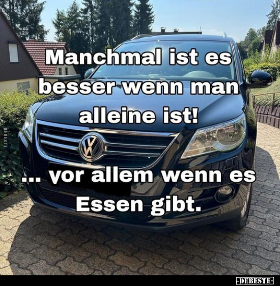 Manchmal ist es besser wenn man alleine ist!.. - Lustige Bilder | DEBESTE.de