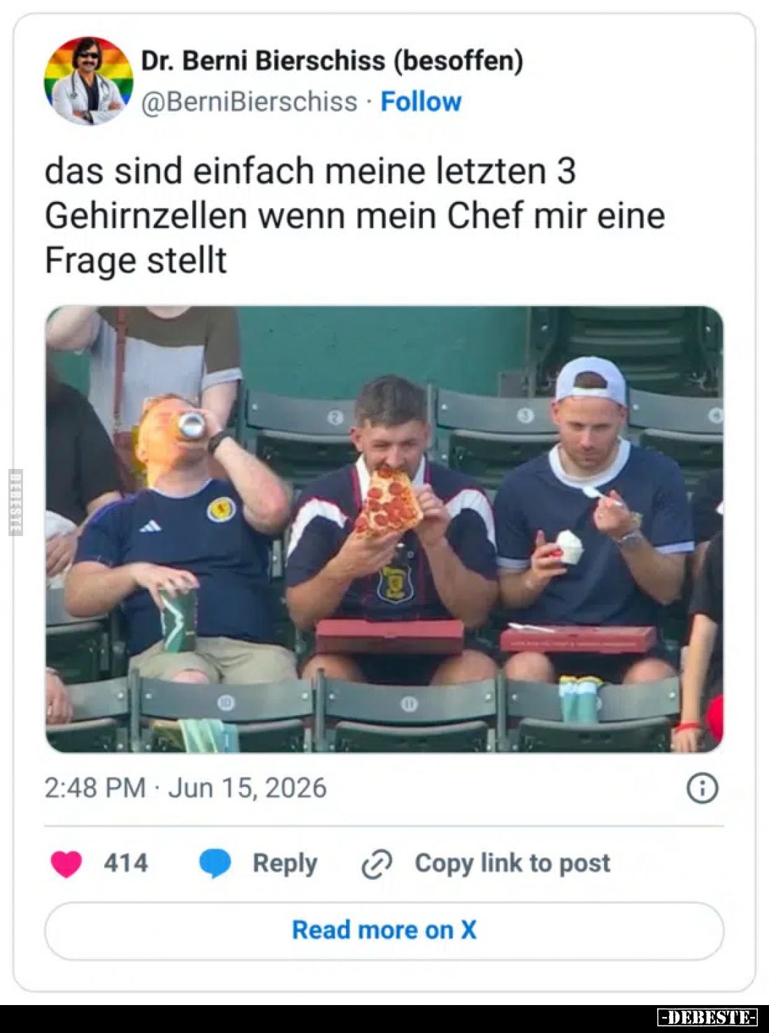 Das sind einfach meine letzten 3 Gehirnzellen wenn mein Chef mir eine Frage stellt