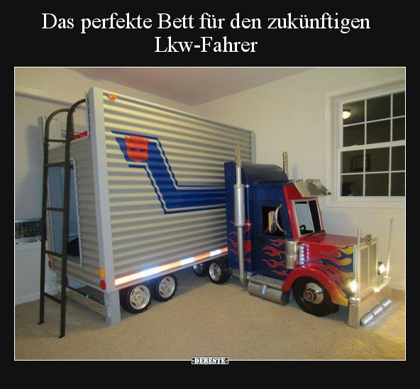 Das perfekte Bett für den zukünftigen Lkw-Fahrer.. - Lustige Bilder | DEBESTE.de