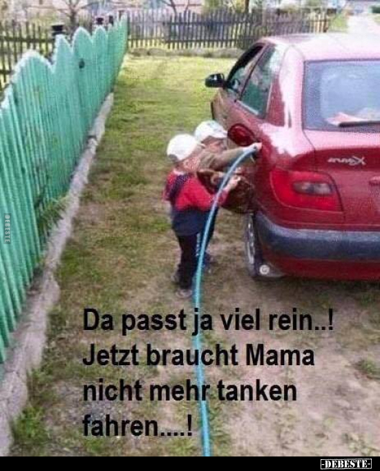 Mama, Tanken, Fahren