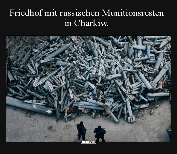 Friedhof mit russischen Munitionsresten in Charkiw... - Lustige Bilder | DEBESTE.de