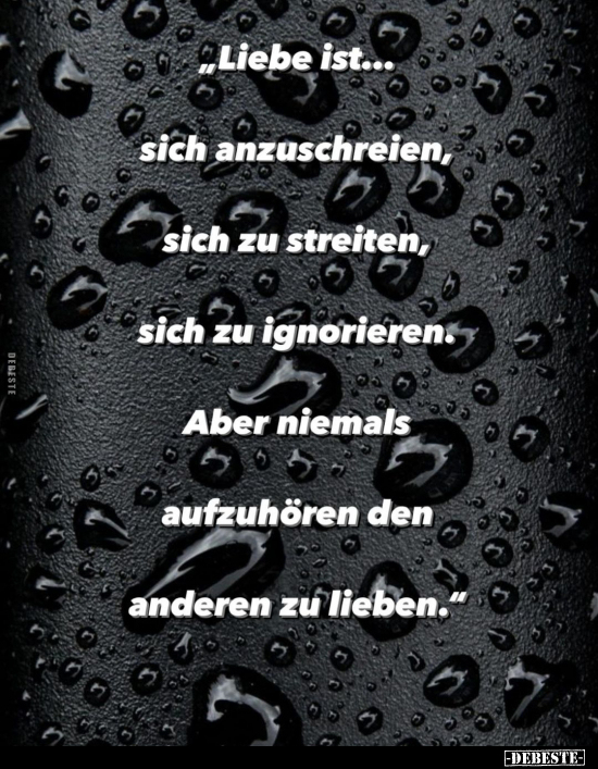 "Liebe ist... sich anzuschreien, sich zu streiten.." - Lustige Bilder | DEBESTE.de