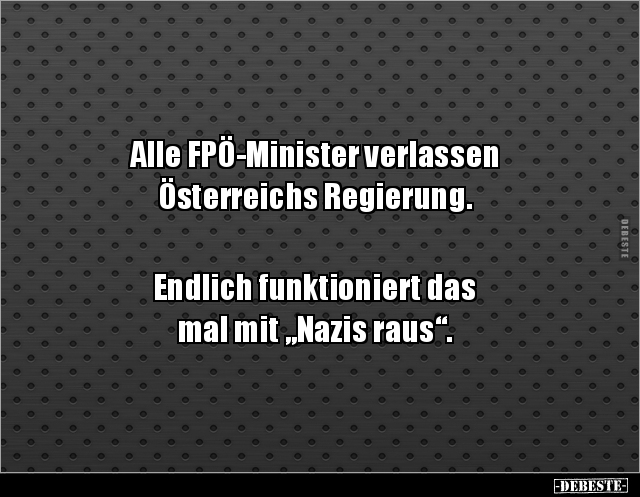 Alle FPÖ-Minister verlassen Österreichs.. - Lustige Bilder | DEBESTE.de