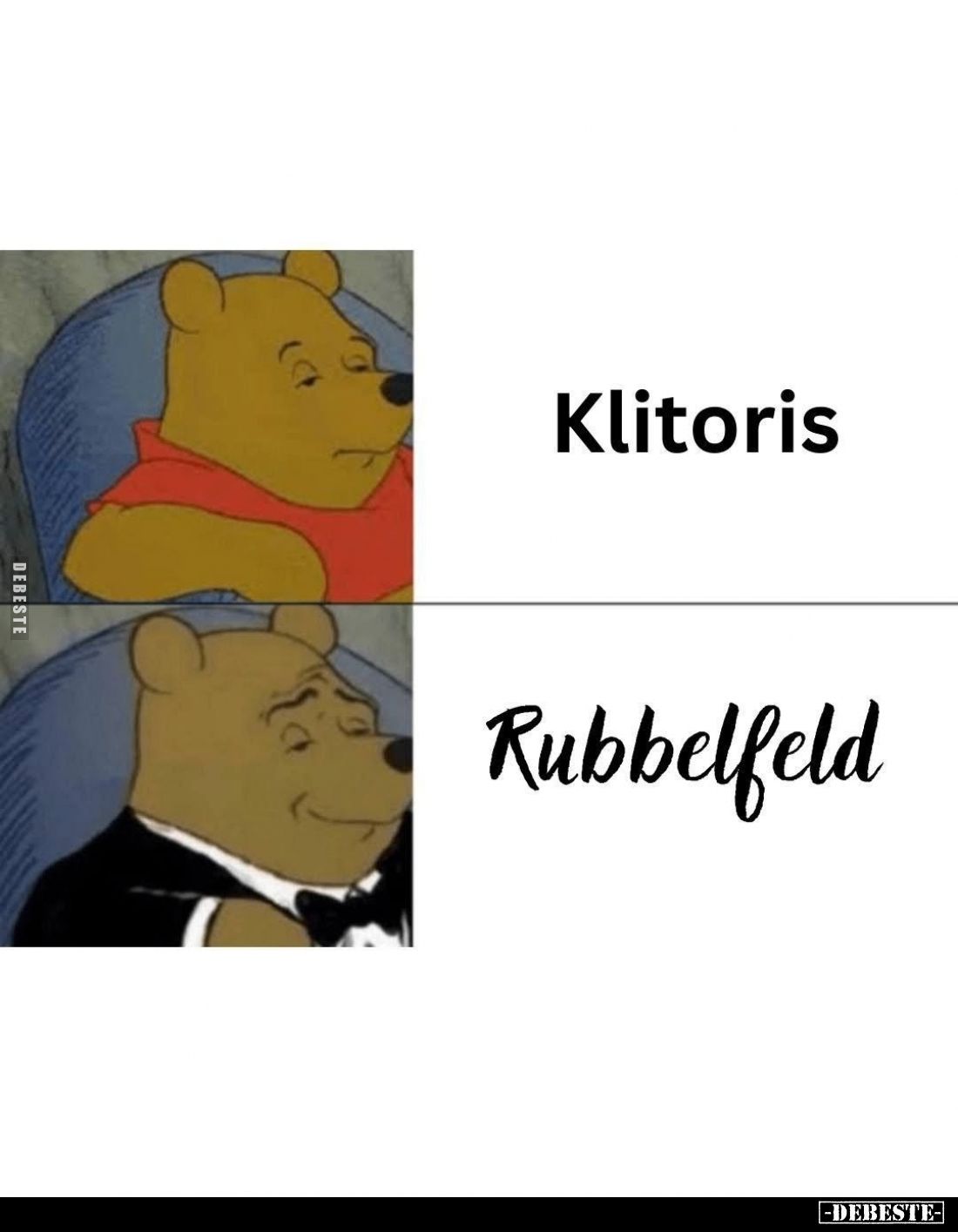 Klitoris vs
Rubbelfeld.