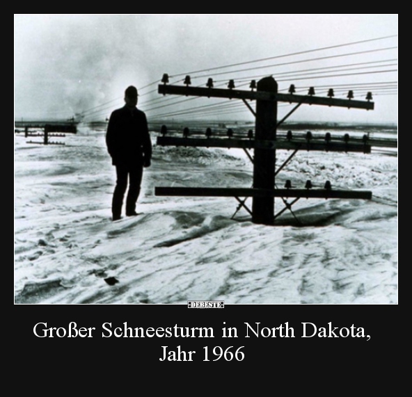 Großer Schneesturm in North Dakota, Jahr 1966..