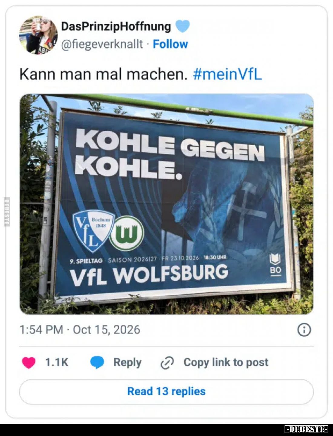 Kann man mal machen.