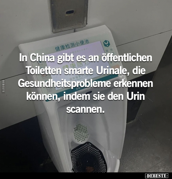 In China gibt es an öffentlichen Toiletten smarte Urinale.. - Lustige Bilder | DEBESTE.de