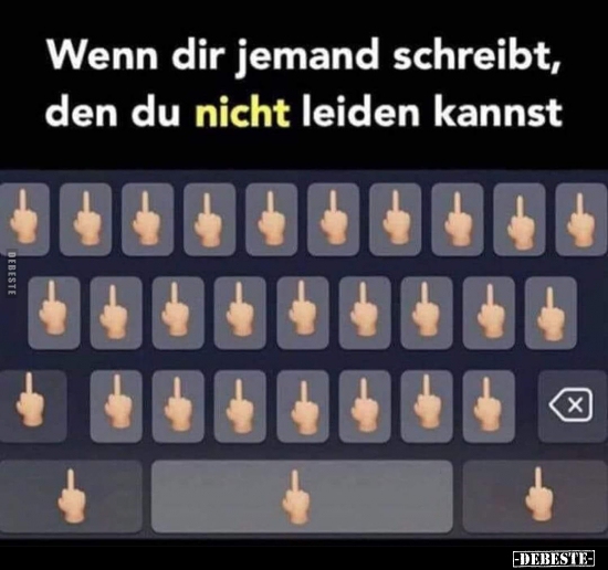 Wenn dir jemand schreibt, den du nicht...