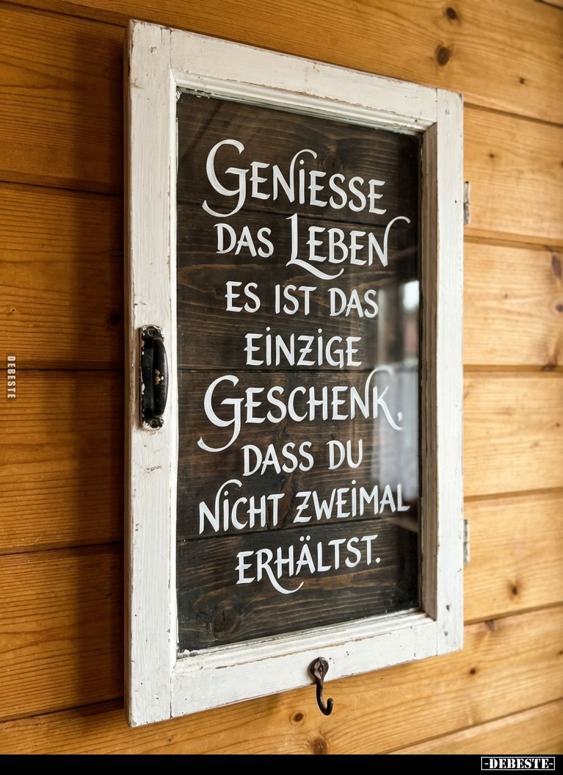 Genieße das Leben es ist das einzige Geschenk dass du nicht zwei̇mal erhältst.