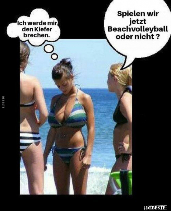 Spielen wir jetzt Beachvolleyball oder nicht?.. - Lustige Bilder | DEBESTE.de
