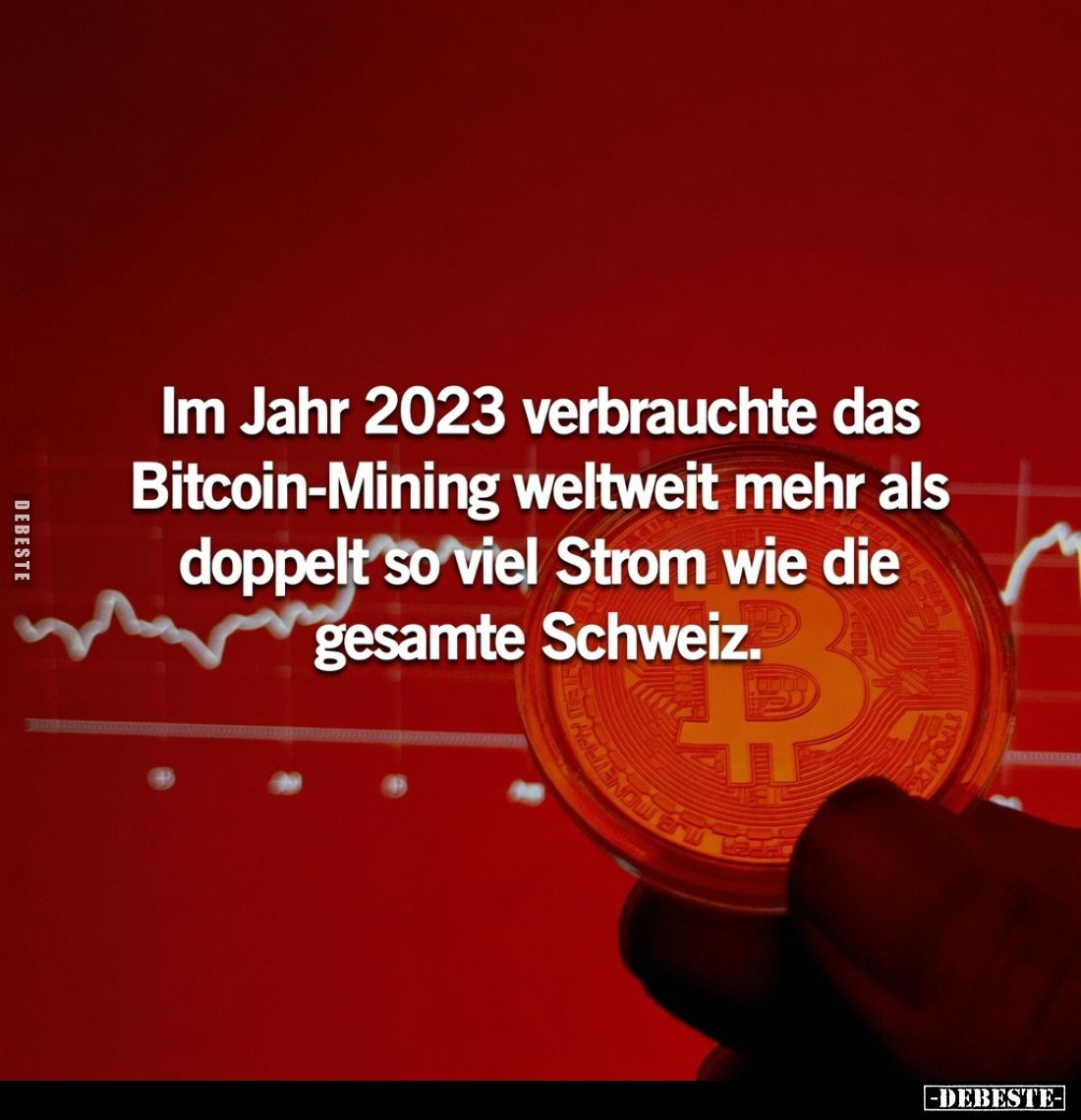 Im Jahr 2023 verbrauchte das Bitcoin-Mining weltweit mehr als doppelt so viel Strom wie die gesamte Schweiz.