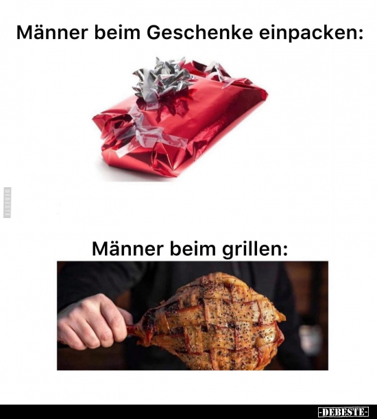 Männer beim Geschenke einpacken.. - Lustige Bilder | DEBESTE.de