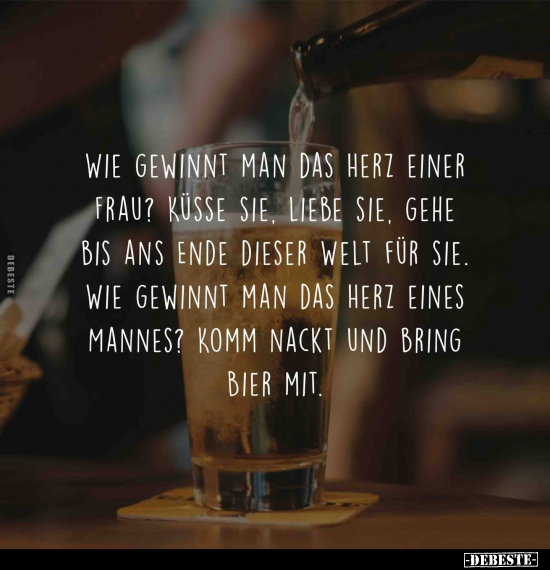 Herz, Frau, Küsse, Liebe, Ende, Bier