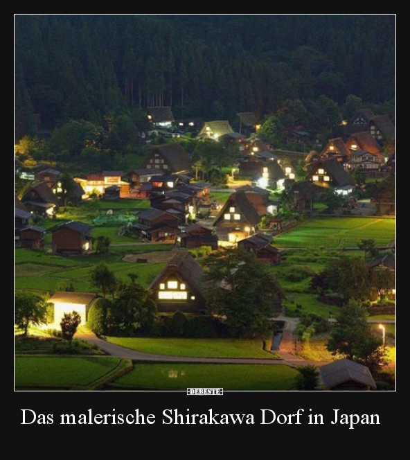 Das malerische Shirakawa Dorf in Japan..