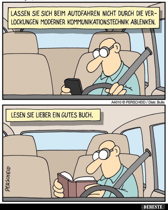 Lassen Sie sich beim Autofahren nicht durch die..