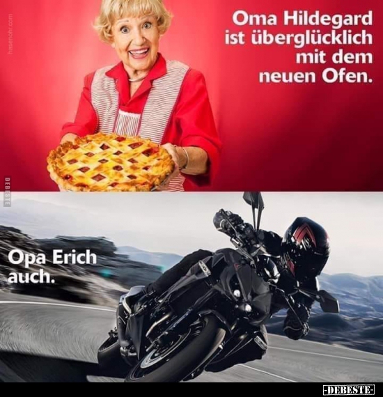 Oma Hildegard ist überglücklich mit dem neuen Ofen... - Lustige Bilder | DEBESTE.de