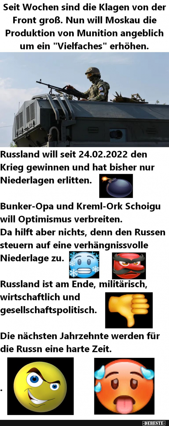 Putin und sein Gesindel können ihre Probleme nicht mehr bewätigen. - Lustige Bilder | DEBESTE.de