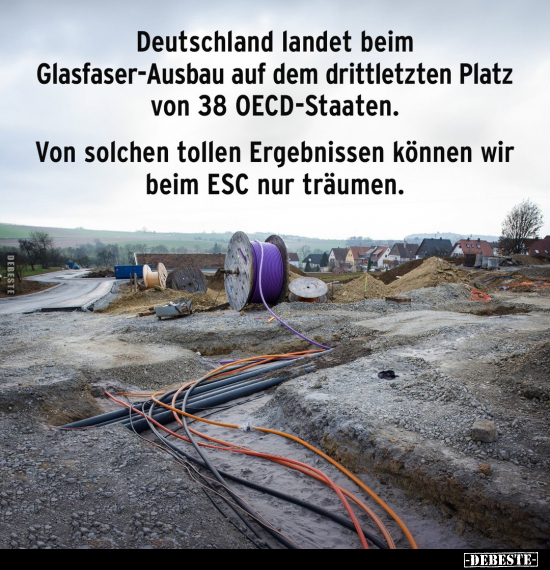 Deutschland landet beim Glasfaser-Ausbau.. - Lustige Bilder | DEBESTE.de