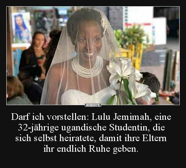 Darf ich vorstellen: Lulu Jemimah, eine 32-jährige..