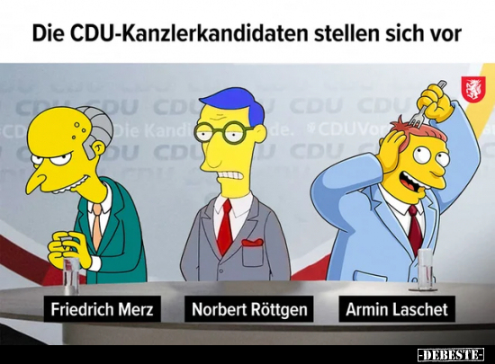 Die CDU-Kanzlerkandidaten stellen sich vor..