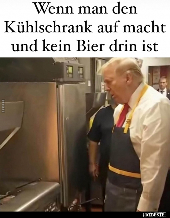 Wenn man den Kühlschrank auf macht und kein Bier drin ist.. - Lustige Bilder | DEBESTE.de